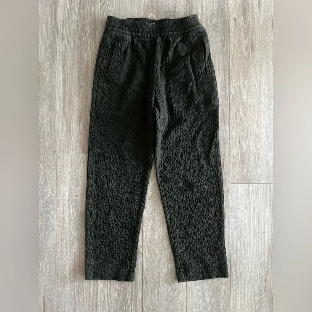 Madewell Women’s Pull-On High-Rise Tapered Pants Diamond Jacquard Dark Forest XS - Picture 3 of 9